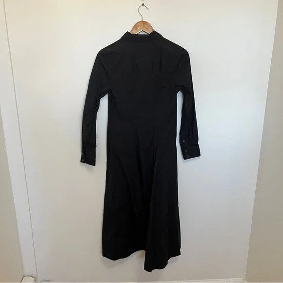 Veronica Beard Goldie Midi Shirtdress in Black Size 4 NWOT - Picture 8 of 8